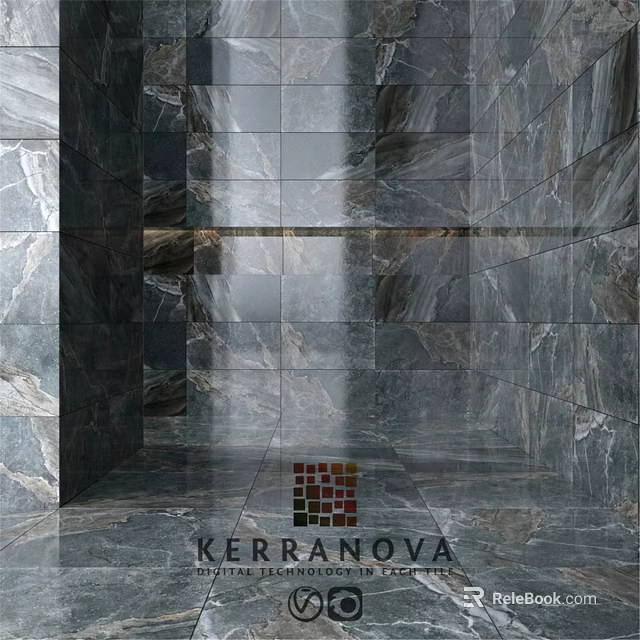 Gray Marble Wall Building Components With Natural Texture And Modern Design 3d model 