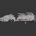 Transparent Sci Fi Mechanical Vehicle Models With Detailed Structural Design And Wheels 3d model