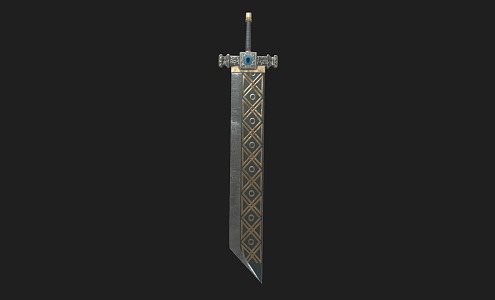 One-handed knife weapon sword game equipment destruction knife broadsword sword 3d model