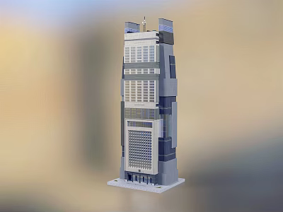 Modern Commercial Complex High Rise Building With Glass Facade And Contemporary Architectural Structure 3d model