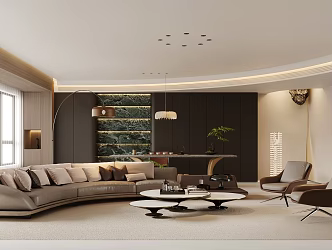 Modern Home Living Room Non-main Light Living Room Light Luxury Living Room Large Flat Floor Living Room Living Room Sofa Coffee Table Living Room Study One-piece Italian Style Light Luxury Leather Sofa 3d model