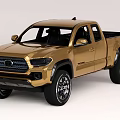 Golden Double Cab Pickup Truck Featuring Modern Design Stylish Exterior And Alloy Wheels