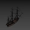 Game Movie Character Sailing Ship Model With Detailed Design And Multiple Masts