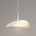 Modern Curved White Pendant Light with Sleek Design and Soft Illumination