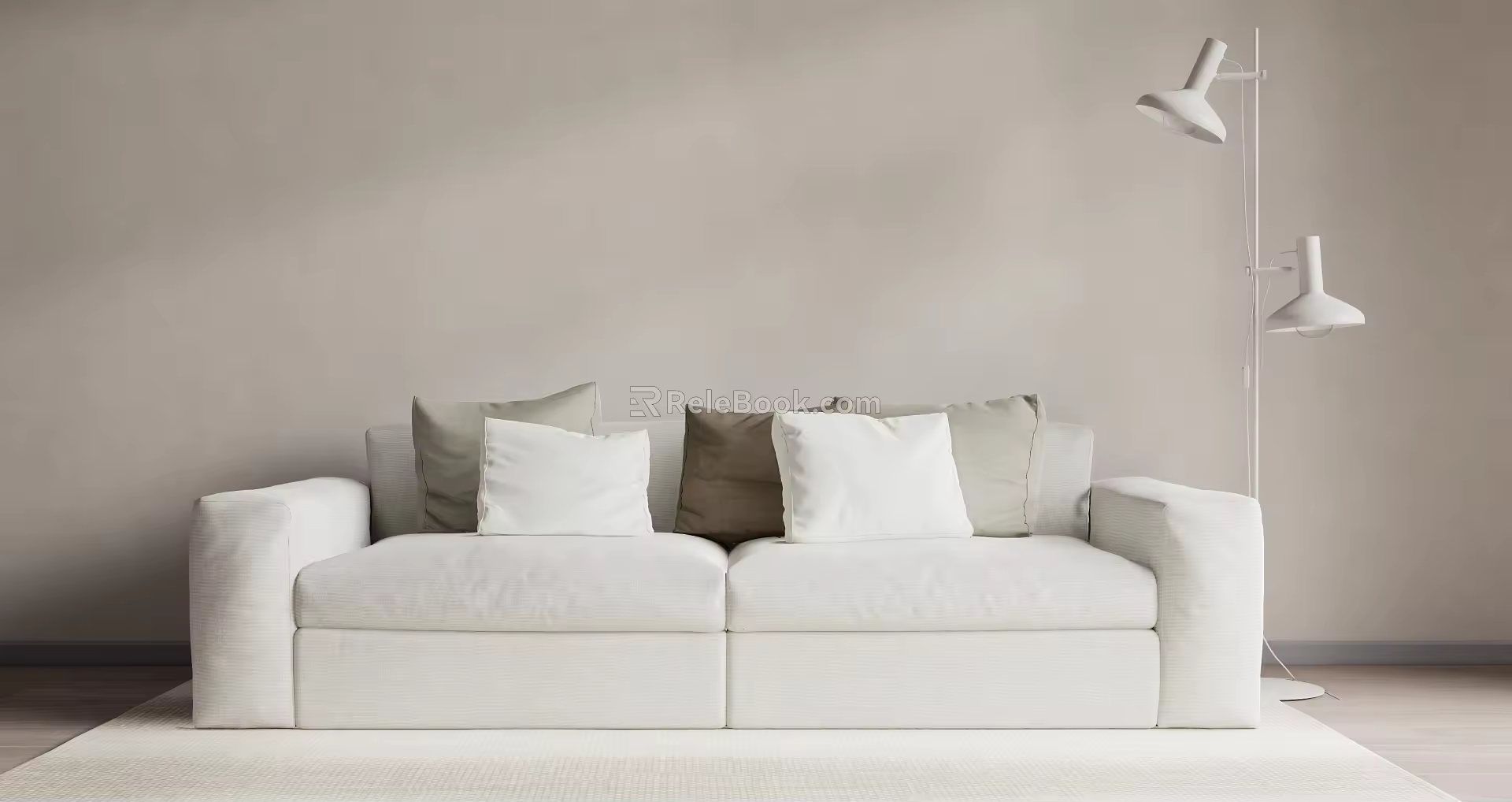 Modern double sofa 3d model