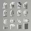 White Decorative Lights With Various Styles For Stage And Indoor Decoration