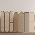 Modern rattan screen partition 3d model
