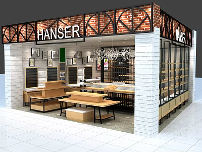 Industrial LOFT Jewelry Shop 3d model