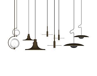 Modern chandelier combination 3d model