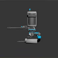 Futuristic Mechanical Weapon 3D Model With Robotic Arm And Cannon Barrel