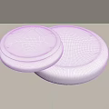 Modern White Coffee Table With Round Shape And Double Layer Design 3d model
