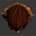 Elf Fantasy Character with Orange Yellow Hair Green Face Paint Blue Eyes and Pointed Ears
