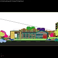 Modern School Building Design Showcasing Red Brick Exterior and Landscape