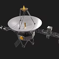 Space Exploration Craft Featuring Large Dish Antenna Support Structure And Mechanical Arm