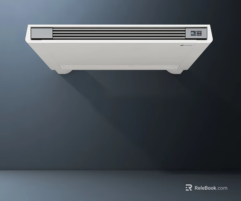 Modern Smart Machine Wall Mounted Home Appliance Featuring White Design and Digital 3d model 