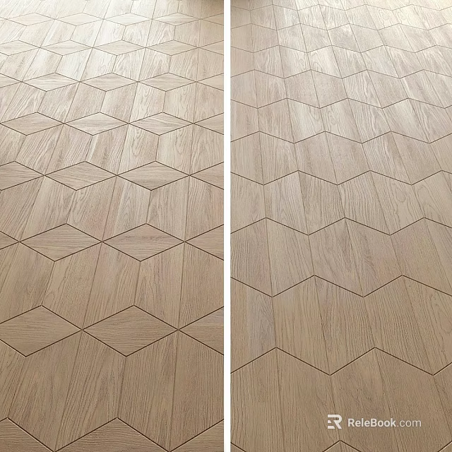 Wooden Floor Components With Hexagonal Geometric Pattern Design And Intricate Layout 3d model