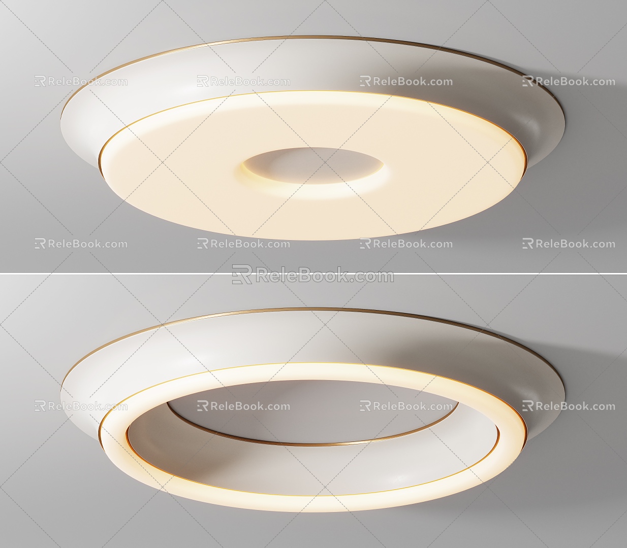 Modern Cream Style Ceiling Lamp Light Luxury Minimalist 3d model