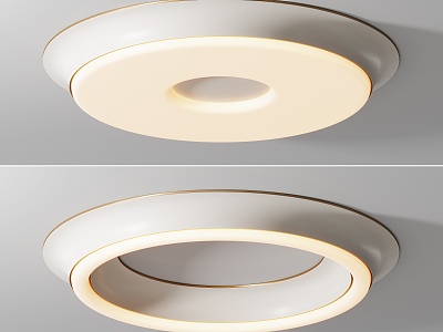 Modern Cream Style Ceiling Lamp Light Luxury Minimalist 3d model