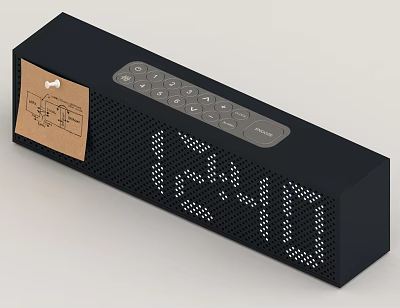 Black Digital Speaker With LED Time Display Numeric Keypad And Modern Design 3d model Black Digital Speaker With LED Time Display Numeric Keypad And Modern Design 3d model