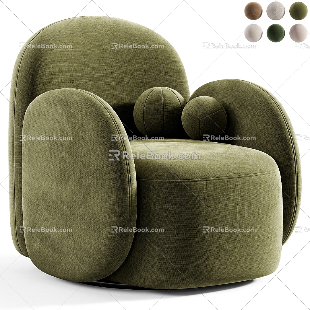 Single sofa 3d model