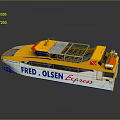 FRED OLSEN Express Yacht With Yellow White Exterior