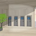 24h Self Service Kiosk Area Featuring Wooden Walls Flooring And Green Plant