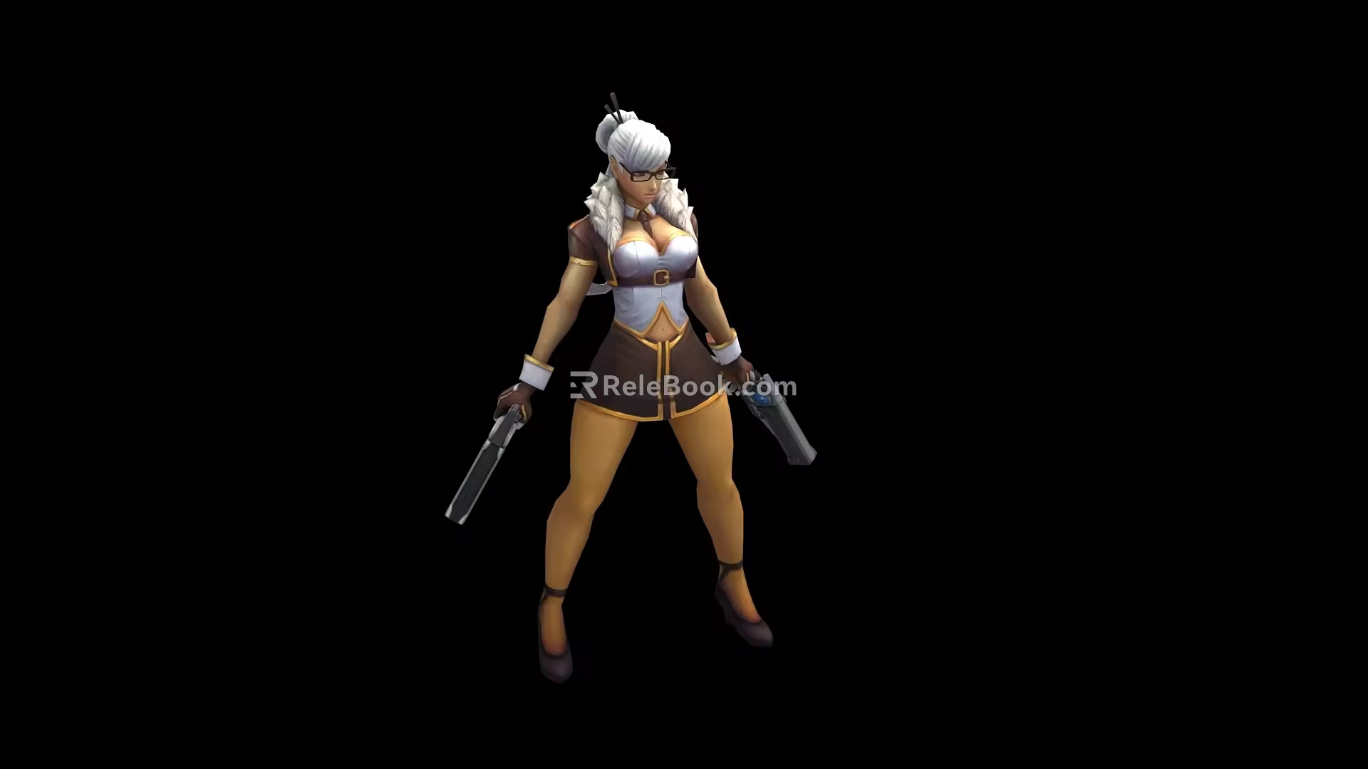 Game virtual human character 3d model