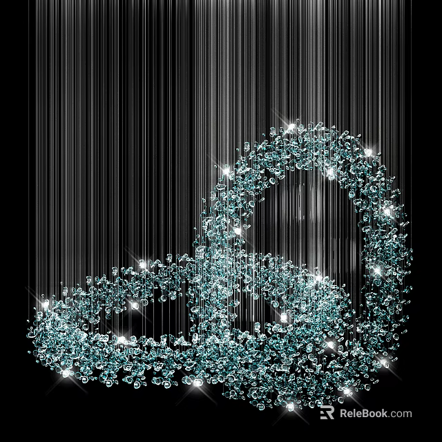 Sparkling Clear Crystal Chandelier With Elegant Hanging Design And Luxury Modern Home Lighting Fixture 3d model 
