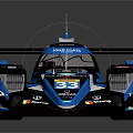 Blue Racing Car With Sleek Aerodynamic Design And Number 38 On Dark Background