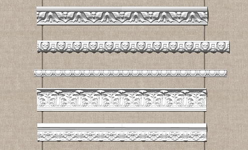 European plaster line 3d model