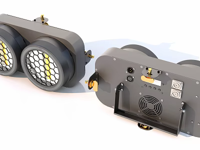 Professional Stage Lighting Equipment With Dual Lamp Heads And Heat Dissipation Structure 3d model