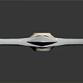 Silver Decorative Sword With Sharp Blade And Intricate Hilt On Dark Surface
