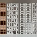 Various Partition Designs For Home Interior With Wooden And White Grid Layered Patterns