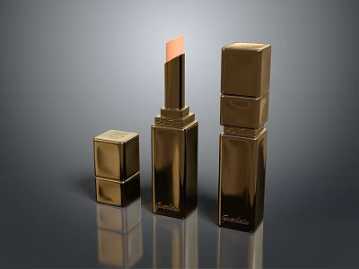 Luxury Gold Perfume Cosmetics With Sleek Metallic Bottles And Elegant Design 3d model