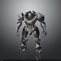 Futuristic Silver Mechanical Robot Character With Metallic Armor And Humanoid Design