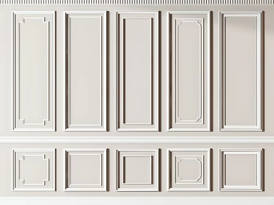 Various Gypsum Molding Styles And Designs For Interior Wall Panel Decoration 3d model