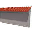 Parametric roof tile stretch without deformation 3d model