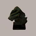 Decorative Bronze Sculpture Set Of Head With Hand Covering Eye Artistic Ornamental Piece