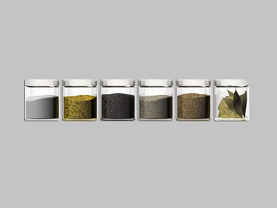 Seasoning Bottle Seasoning Bottle Kitchen Supplies Seasoning Supermarket Seasoning Spice Glass Bottle Spice Bottle Tableware 3d model