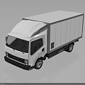 White Commercial Box Truck With Modern Exterior For Delivery And Cargo Transport Services