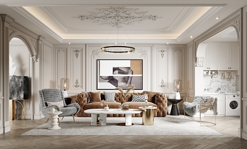 French Living Room 3d model