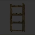 Natural Wooden Multi Tier Shelf Unit For Home Storage And