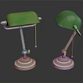 Modern Green Furniture Table Lamp With Metal Stand And Smooth Design