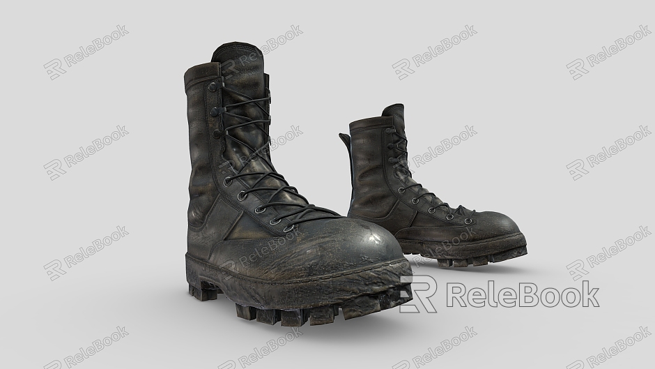 Black Army Boots Boots Shoes model