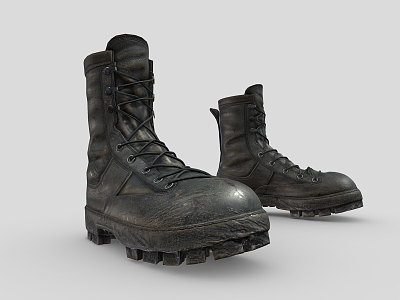 Black Army Boots Shoes model