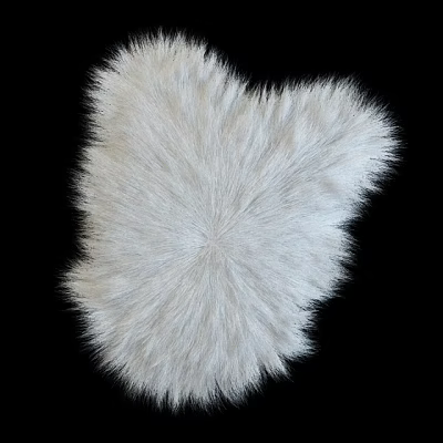 White Fluffy Shaped Rug With Soft Texture For Modern Home Decor 3d model