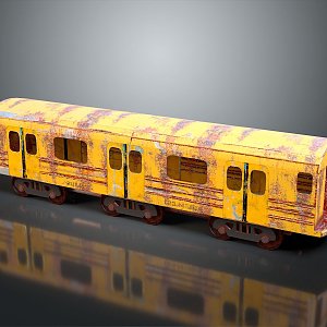 moving rail car subway car train car train car train light rail subway high-speed rail 3d model