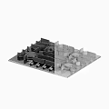 Sleek Black Kitchen Appliances With Range Hood Induction Cooktop And Pot Grid