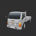 Silver Chevrolet Flatbed Truck Front Exterior View With Classic Design