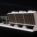 Modern refrigeration unit air conditioning unit multi-line cooling tower 3d model